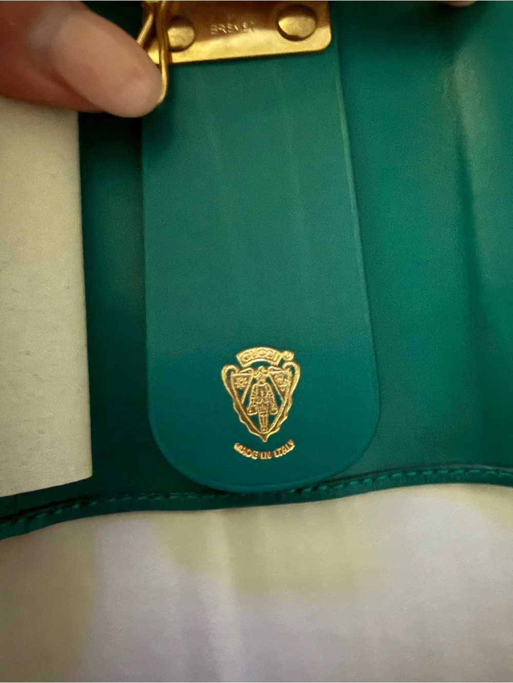 Rare Gucci Teal Leather Key Cles